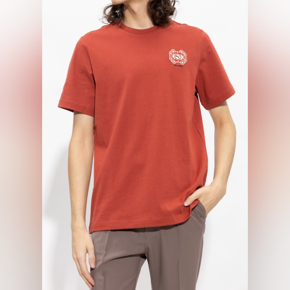 Puma x Paloma Tee Mens Size Small Burgundy 100% Cotton Short Sleeve 535966-77